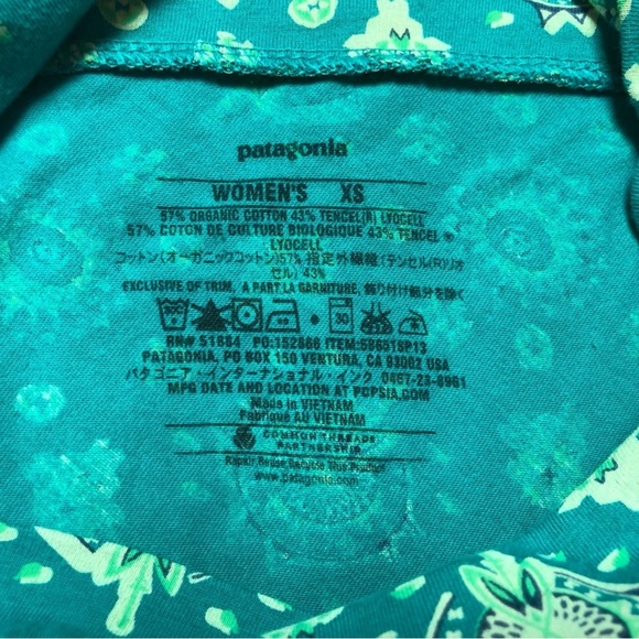 2 skirt bundle. Patagonia teal patterned and Carve Designs grey teal polka dots - Picture 12 of 12